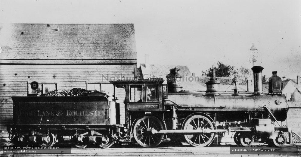 Postcard: Portland and Rochester Railroad No. 1, Presumpscot